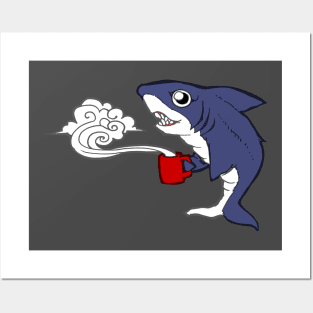 Coffee Shark Posters and Art